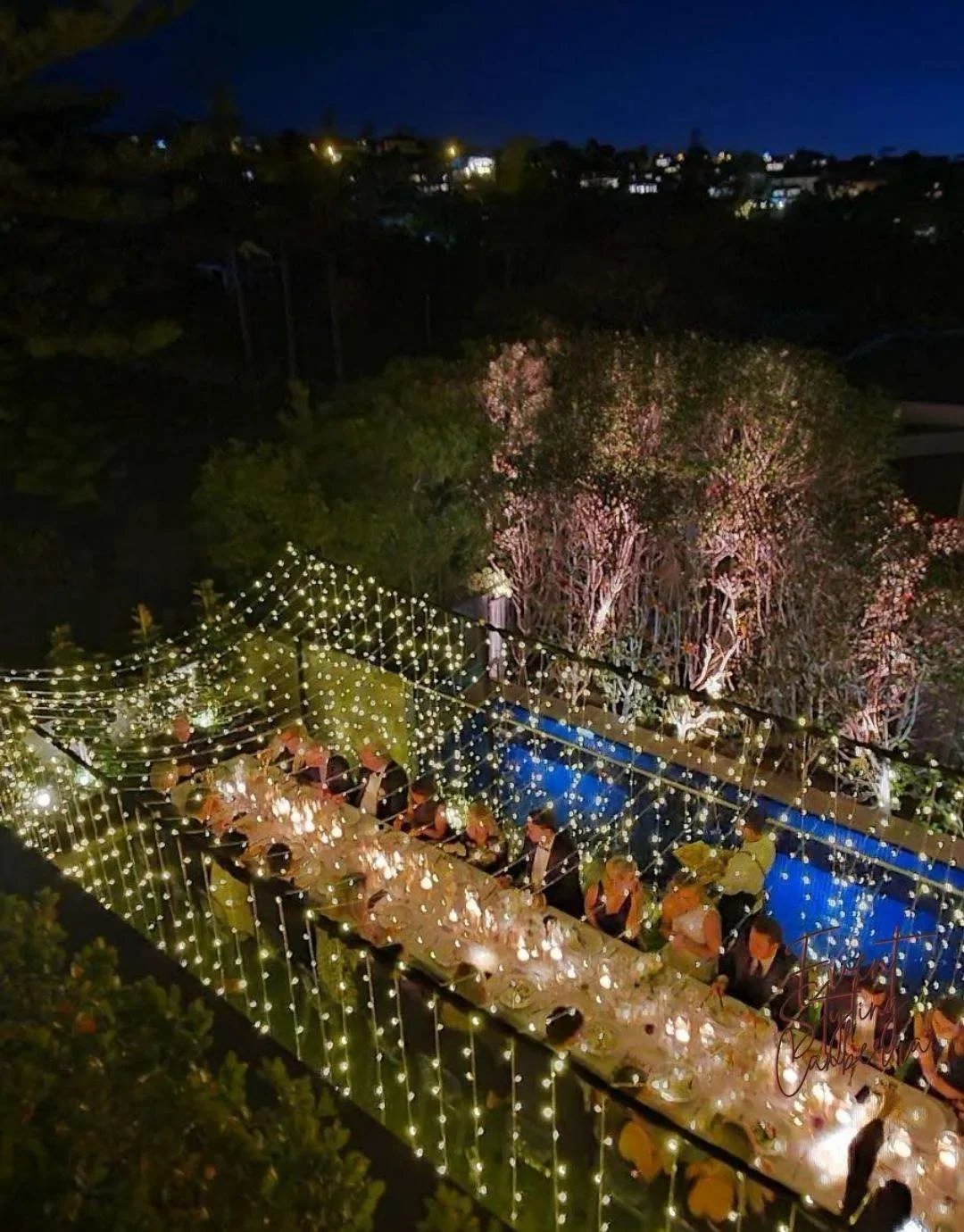 Aerial night view